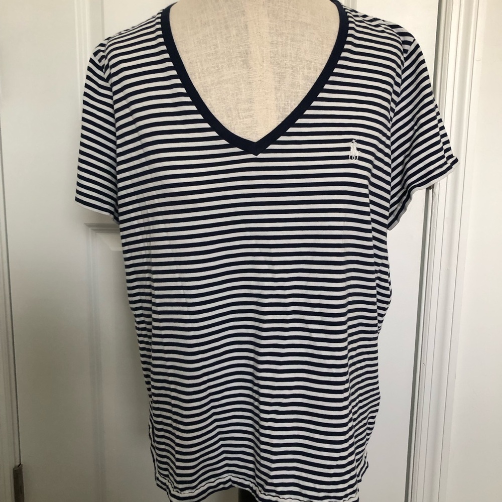 Ralph Lauren Polo Striped V-Neck T-Shirt